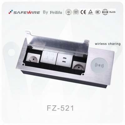 Wire Drawing Panel Flush Mounting Socket / Power Socket/ Desk Box